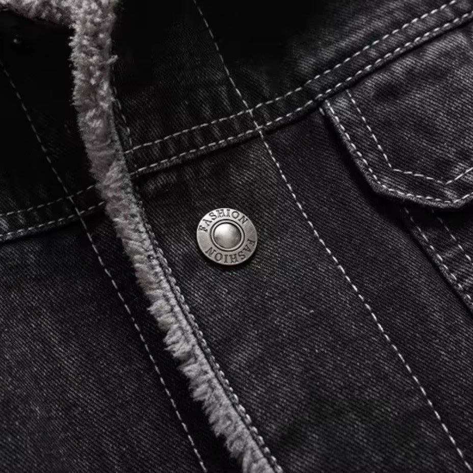 Mænds Denimjakke Fleeceforet 5