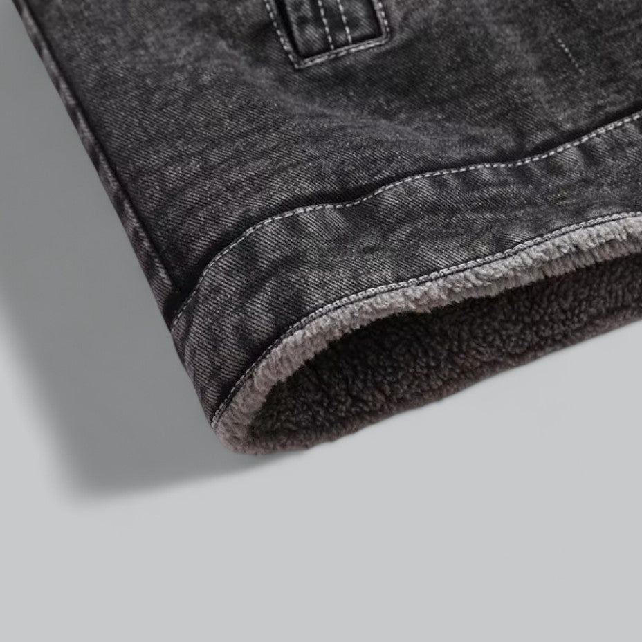 Mænds Denimjakke Fleeceforet 8