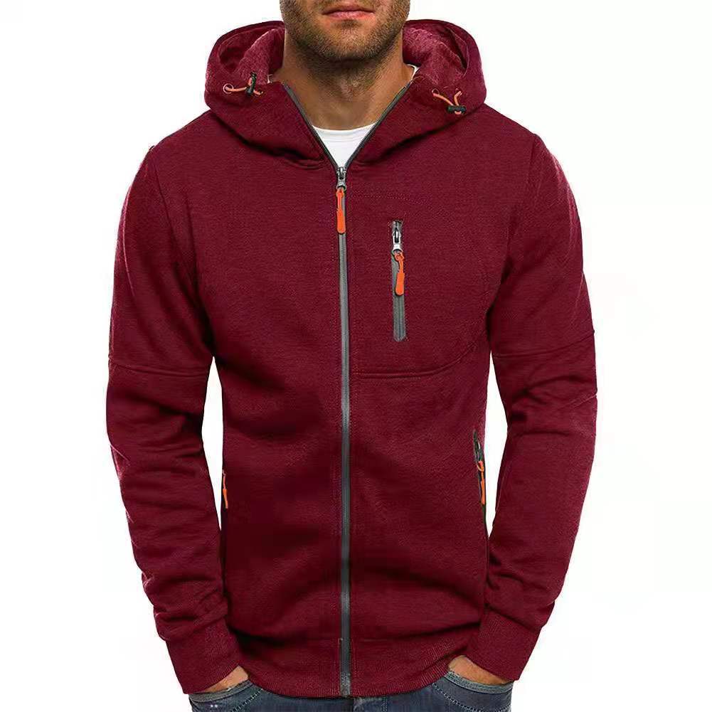 Mænds Fleece Hættejakke Casual Stil 13
