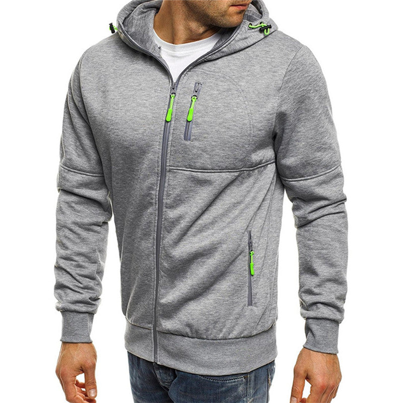 Mænds Fleece Hættejakke Casual Stil 4