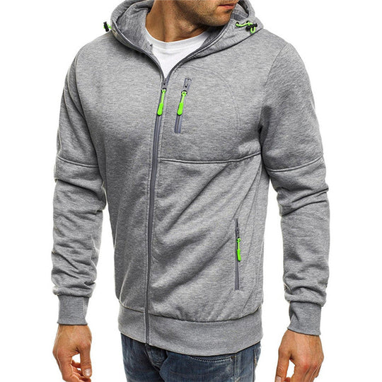 Mænds Fleece Hættejakke Casual Stil 4