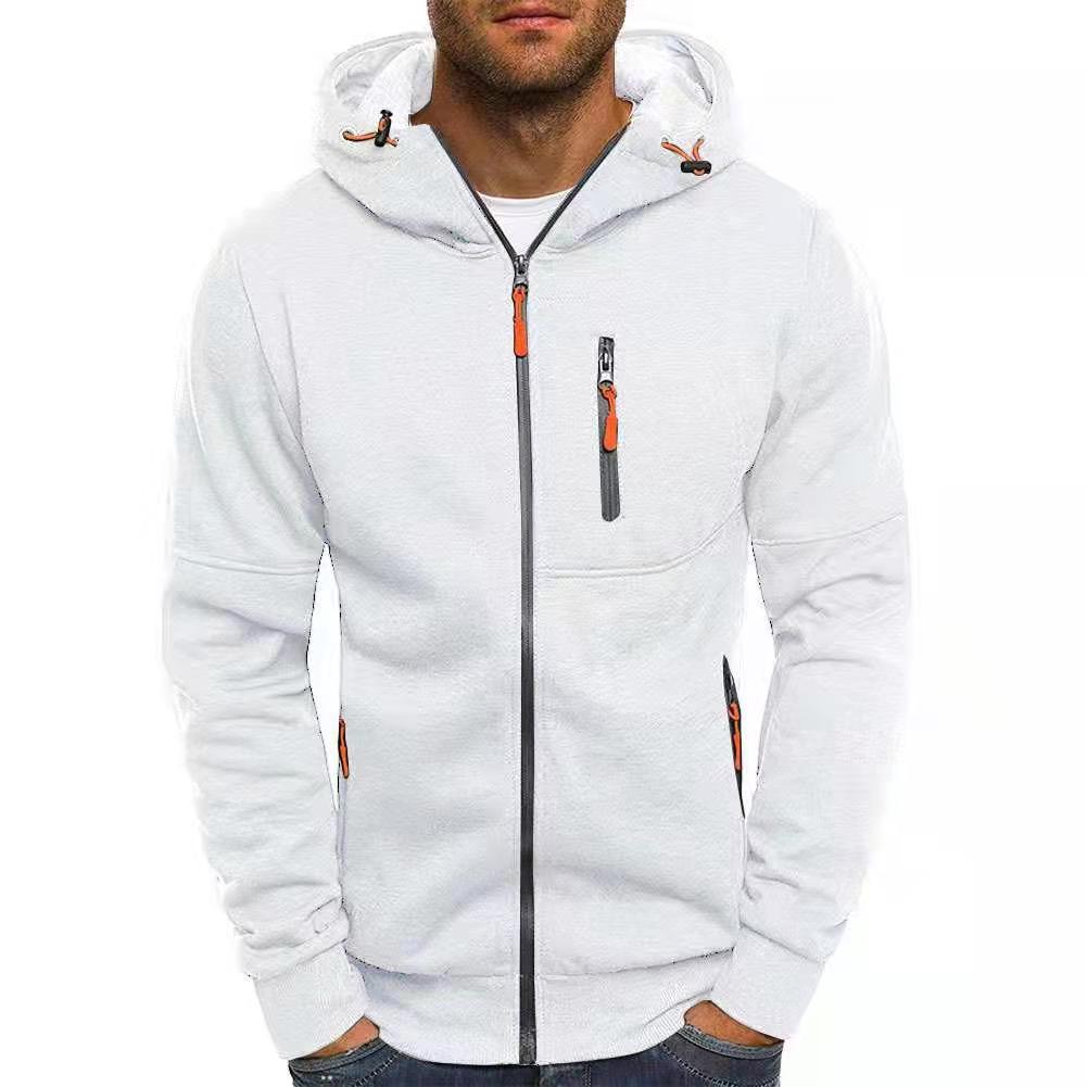 Mænds Fleece Hættejakke Casual Stil 5