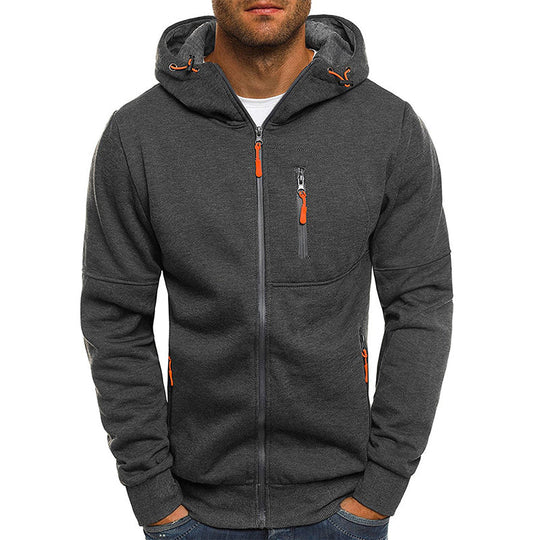 Mænds Fleece Hættejakke Casual Stil 9