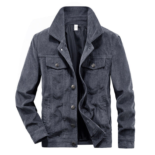 Mænds Fløjlsjakke Casual Stil Moderne 4