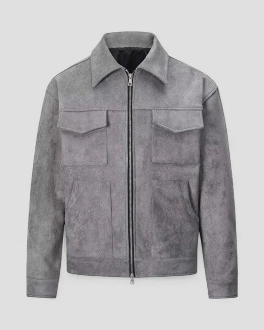 Mænds Fritidsjakke med Lynlås og Lommer 2