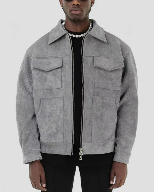 Mænds Fritidsjakke med Lynlås og Lommer 3