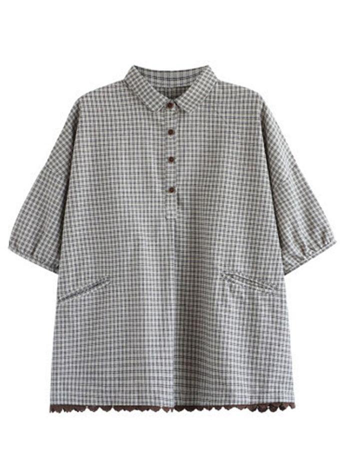 Mænds Halværmet Patchwork T-shirt i Mørkegrå 4