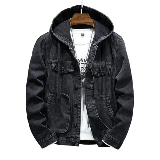 Mænds Jakke med Hætte - Komfortabel og Stilfuld 0