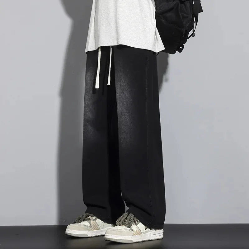 Mænds Justerbare Baggy Jeans Trendy Street Style 4