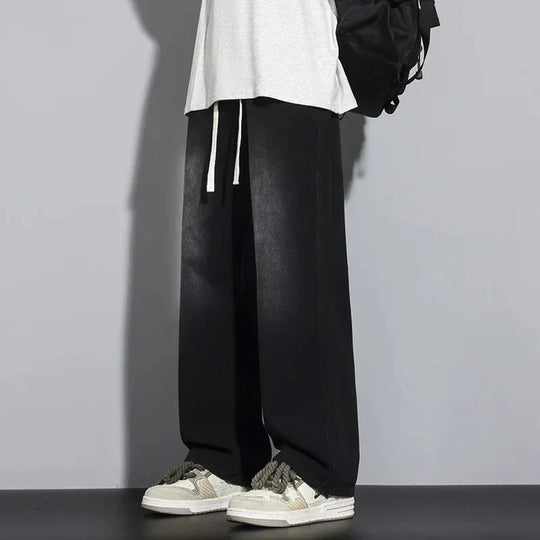 Mænds Justerbare Baggy Jeans Trendy Street Style 4