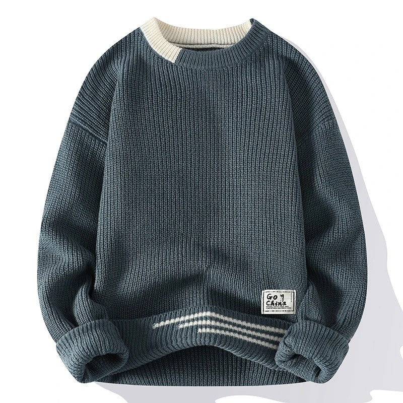 Mænds Klassisk Sweater Tidløs Stil 1
