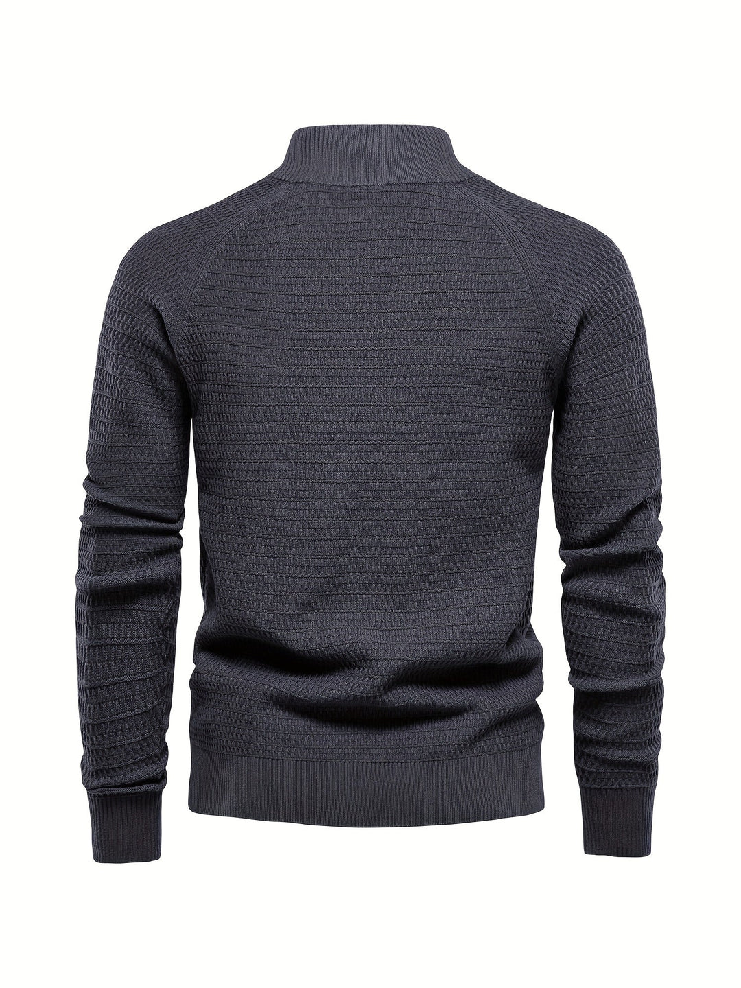 Mænds Klippede Sweater med Stativ Krave 8