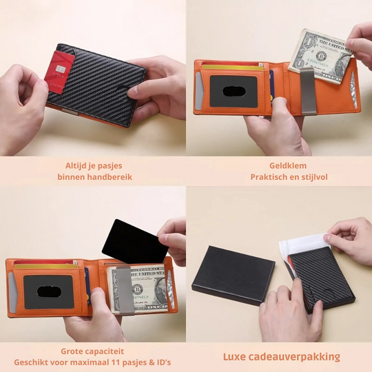 Mænds Kompakt Design RFID Læderpung 4