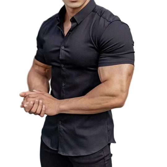 Mænds Kortærmet T-shirt Slim Fit Moderne Design 0