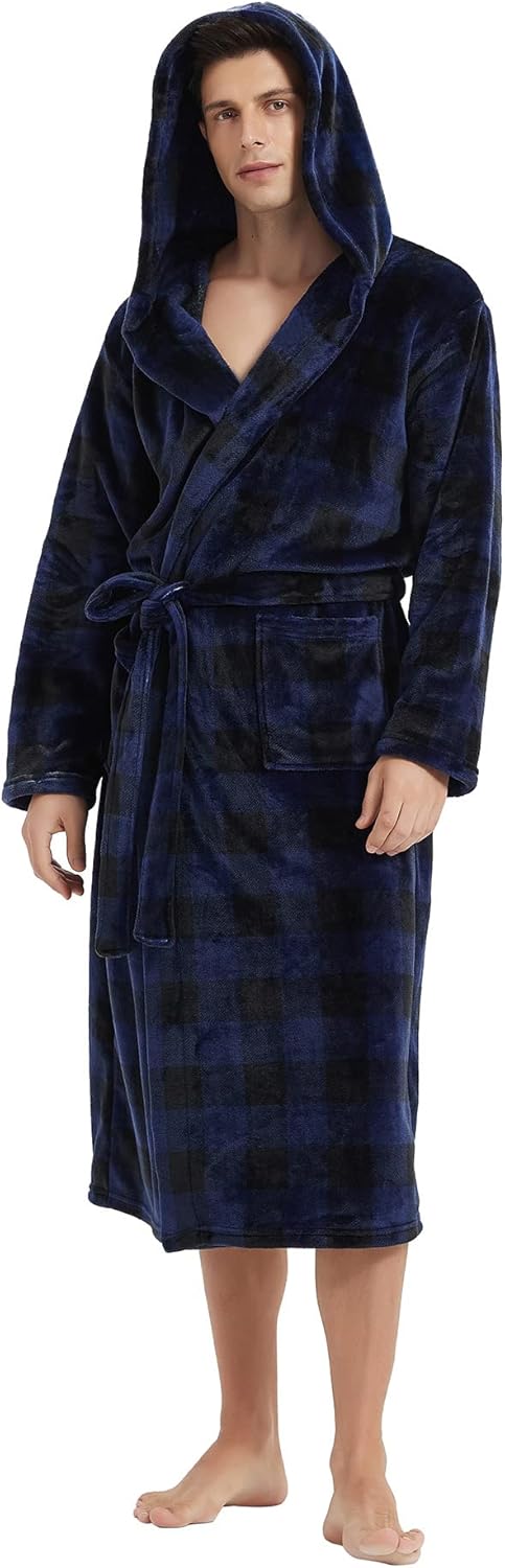 Mænds Lang Badekåbe Fleece 12