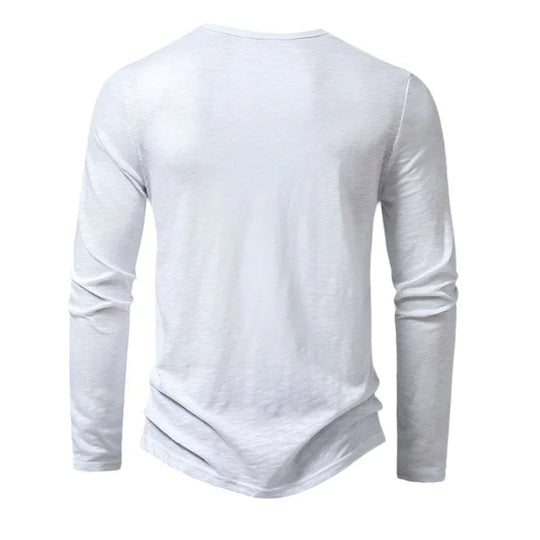 Mænds Langærmet Polo T-shirt Casual Stil 7