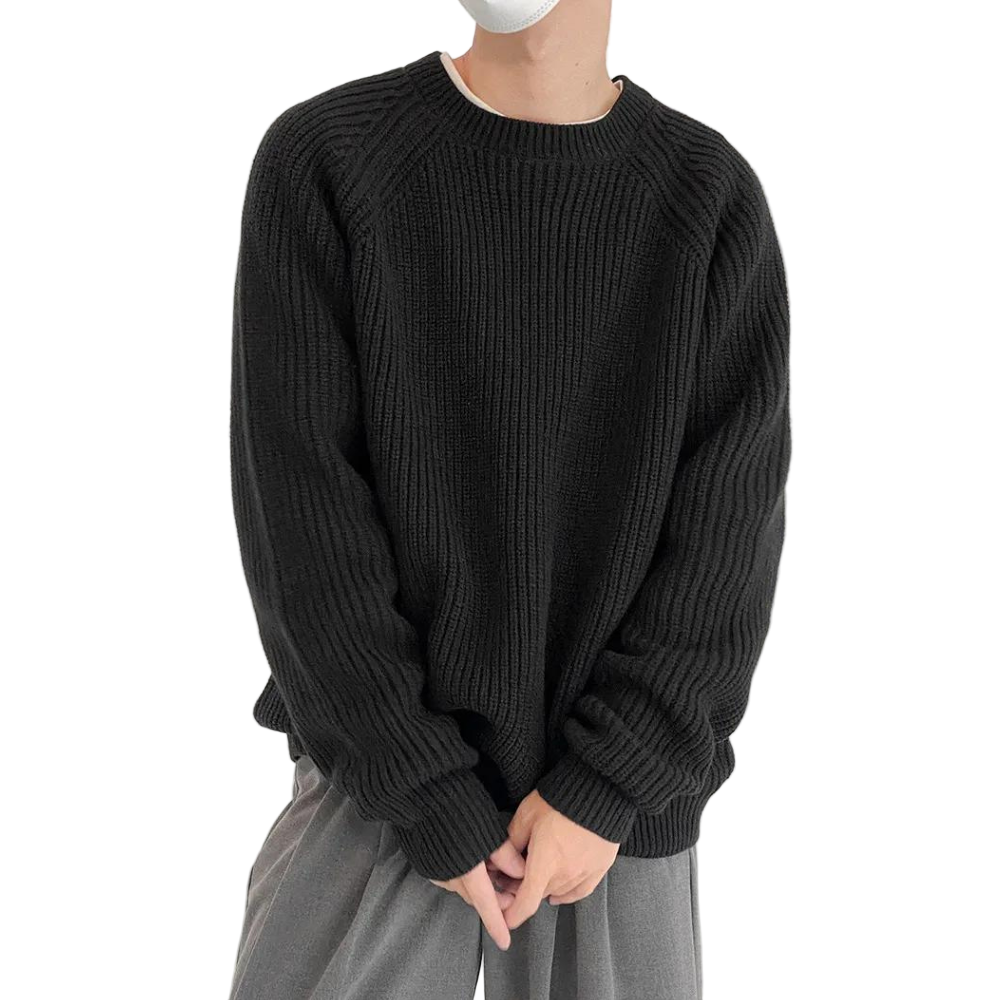 Mænds Langærmet Strikket Sweater Afslappet Stil 0