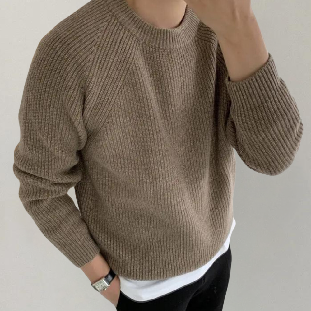 Mænds Langærmet Strikket Sweater Afslappet Stil 6