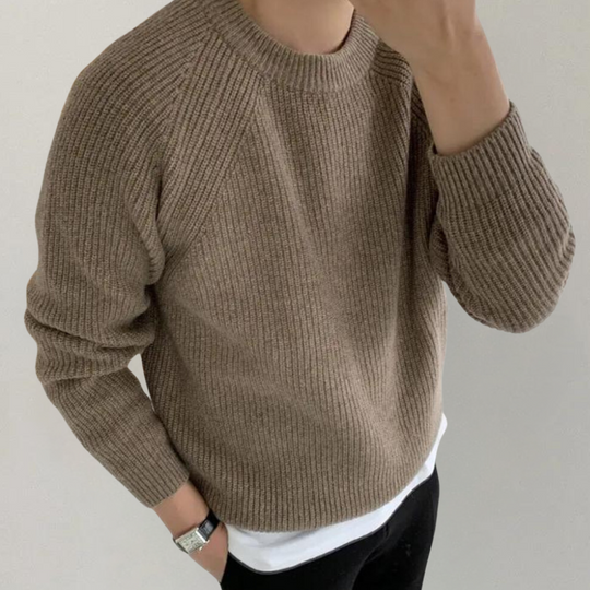 Mænds Langærmet Strikket Sweater Afslappet Stil 6