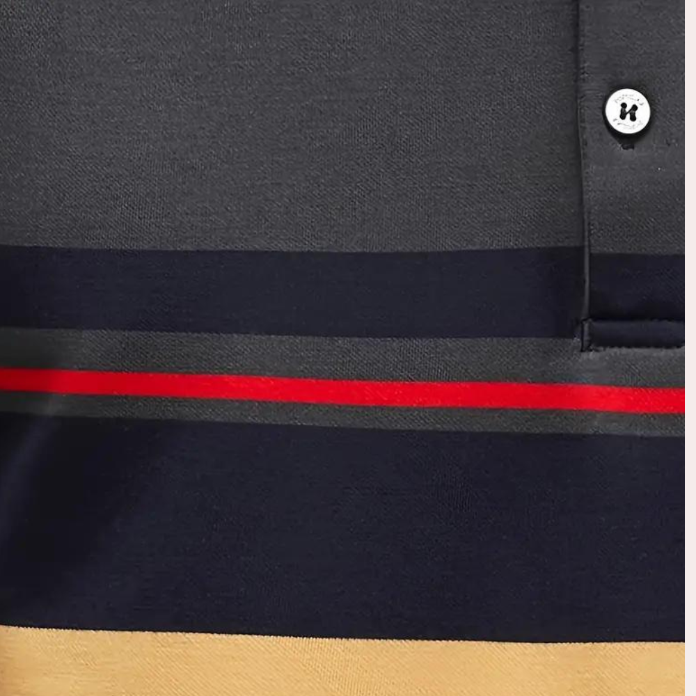 Mænds Langærmet T-shirt med Striber 3