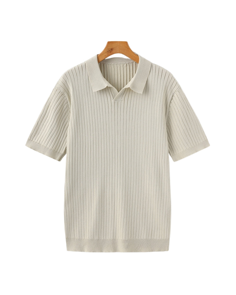 Mænds Poloshirt Ribbet Stil 0