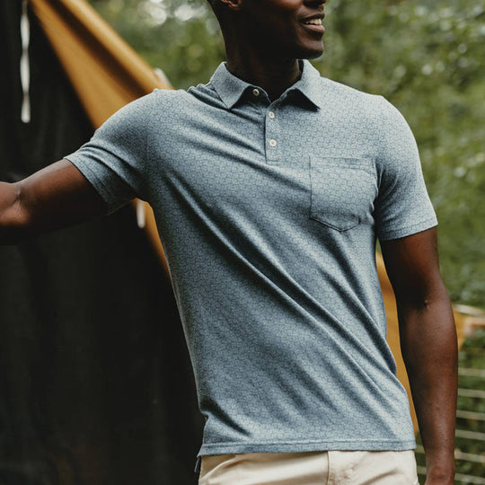 Mænds Poloshirt med Brystlomme Klassisk Stil 2