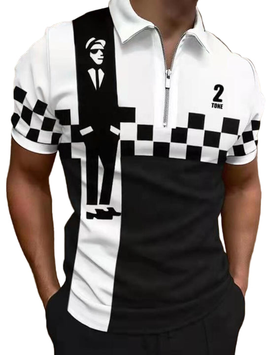 Mænds Poloshirt med Turn-Down Krave 0