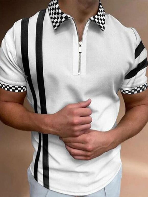 Mænds Poloshirt med Turn-Down Krave 11