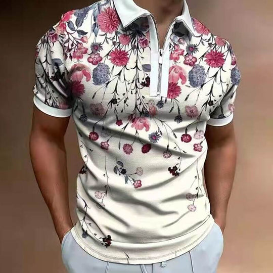 Mænds Poloshirt med Turn-Down Krave 14