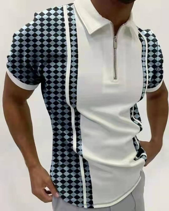 Mænds Poloshirt med Turn-Down Krave 15