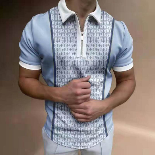 Mænds Poloshirt med Turn-Down Krave 2