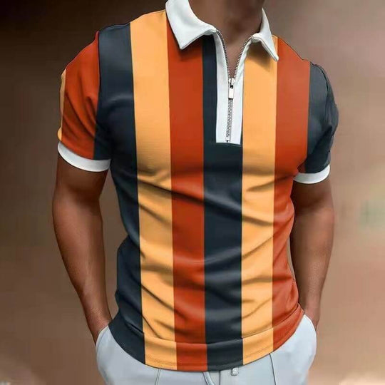 Mænds Poloshirt med Turn-Down Krave 3