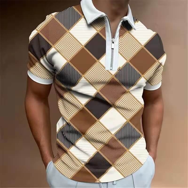 Mænds Poloshirt med Turn-Down Krave 4