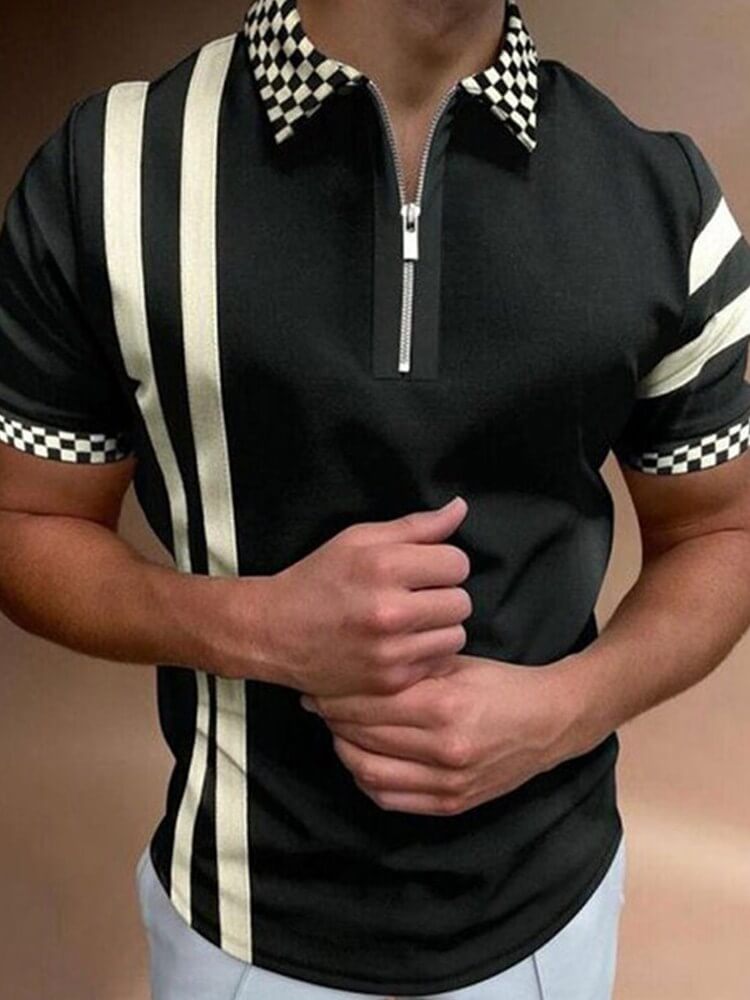 Mænds Poloshirt med Turn-Down Krave 5