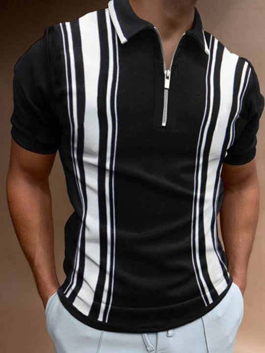 Mænds Poloshirt med Turn-Down Krave 7