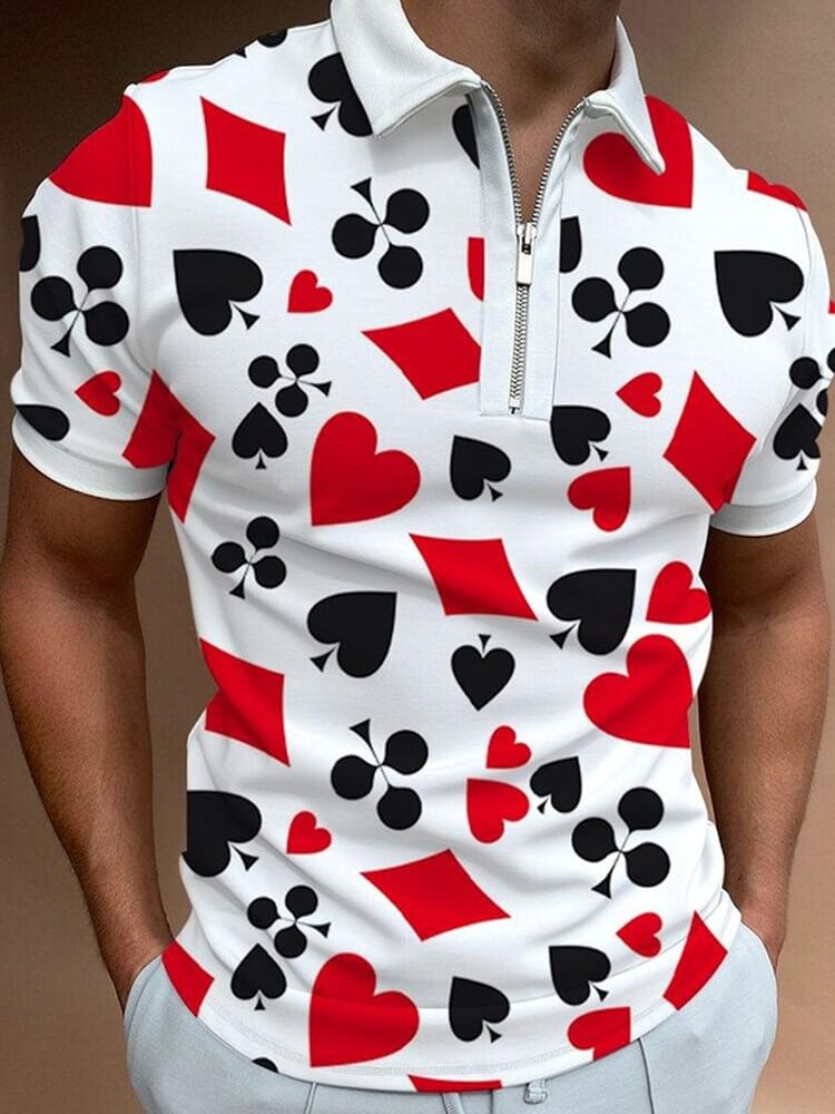 Mænds Poloshirt med Turn-Down Krave 8