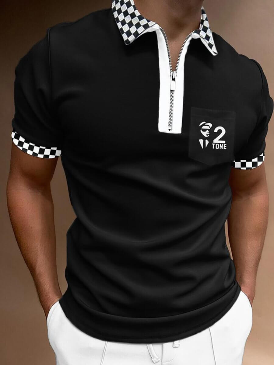 Mænds Poloshirt med Turn-Down Krave 9