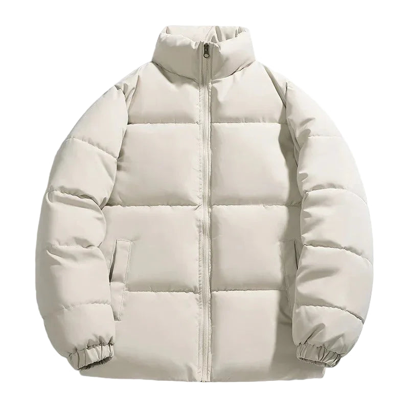 Mænds Pufferjakke med Stand-Up Krave 0