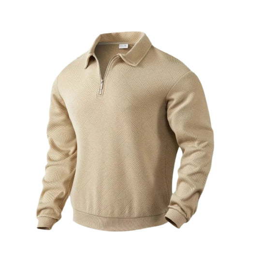 Mænds Quarter Zip Jumper Casual Stil 0