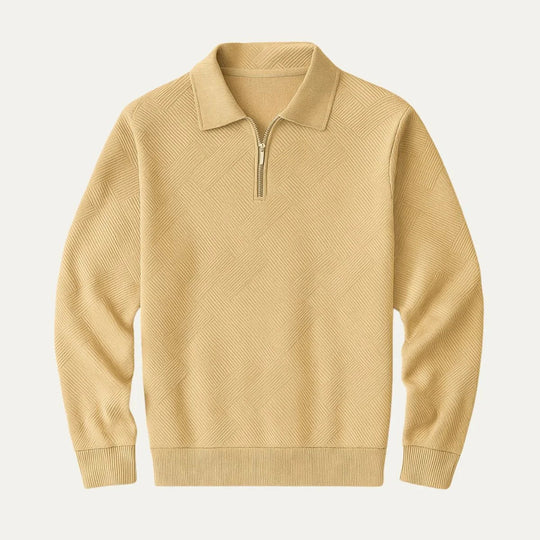 Mænds Quarter Zip Jumper Casual Stil 1