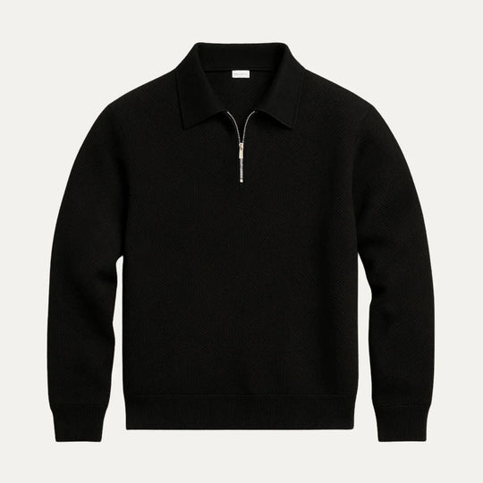 Mænds Quarter Zip Jumper Casual Stil 2