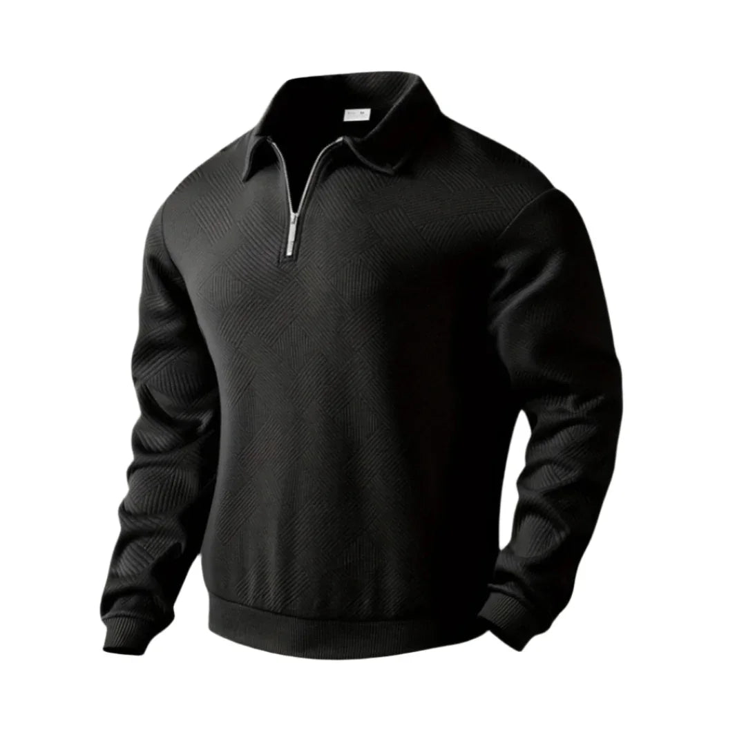 Mænds Quarter Zip Jumper Casual Stil 7