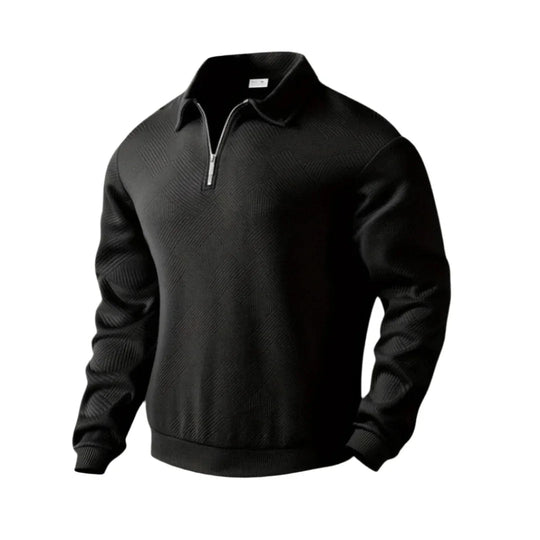 Mænds Quarter Zip Jumper Casual Stil 7