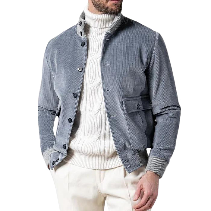 Mænds Ribbet Fløjl Jakke Moderne Snit 0