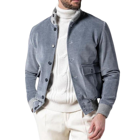 Mænds Ribbet Fløjl Jakke Moderne Snit 0