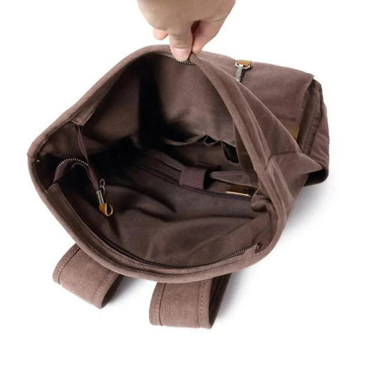 Mænds Roll Top Rygsæk Vintage Stil 6