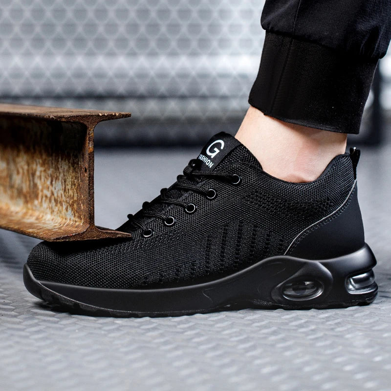 Mænds Sikkerhedssko Taktisk Stil med Stål Tå Cap 3