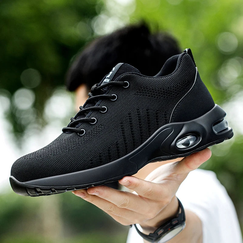 Mænds Sikkerhedssko Taktisk Stil med Stål Tå Cap 4