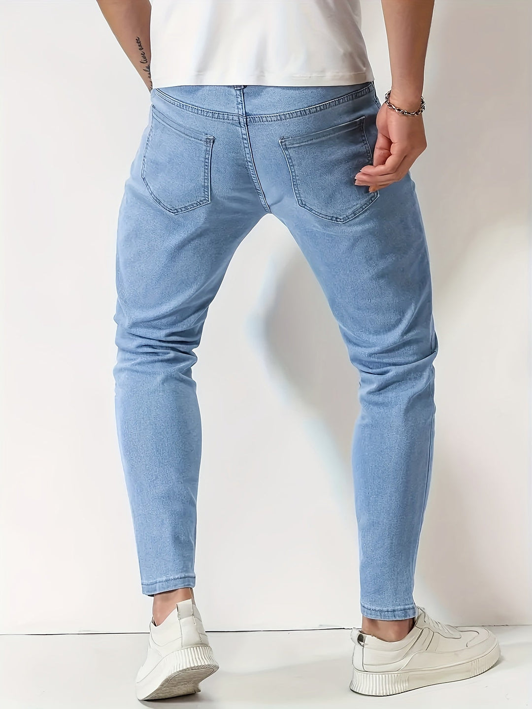 Mænds Slanke Fit Jeans Casual 3