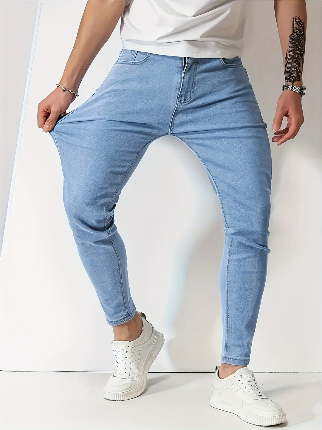 Mænds Slanke Fit Jeans Casual 5